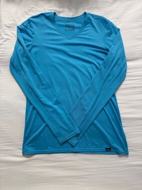 Patagonia Women’s Long-Sleeve V-Neck Shirt - Turquoise Blue